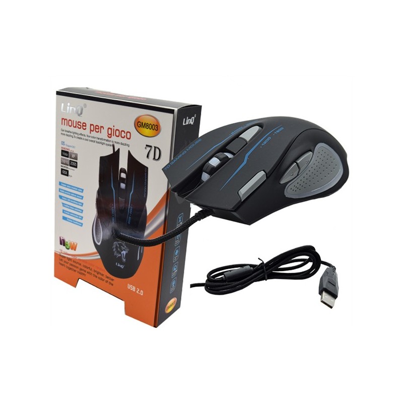 MOUSE PER GIOCO 3200DPI