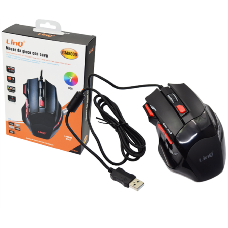 MOUSE DA GIOCO CON CAVO