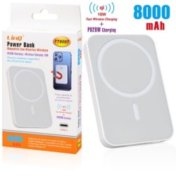 POWER BANK MAGNETICO CON RICARICA WIRELESS 15W/8000MAH