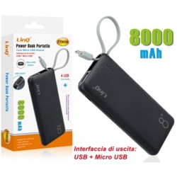 POWER BANK PORTATILE CAVO MICRO USB INCLUSO